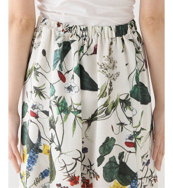 NOBLE「ボタニカルフラワーフリルロングスカート」|スカート|
