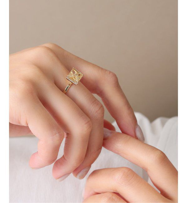 Lilas by Spick&Span「ルチルクォーツバフトップカットダイヤリング K10」|リング|