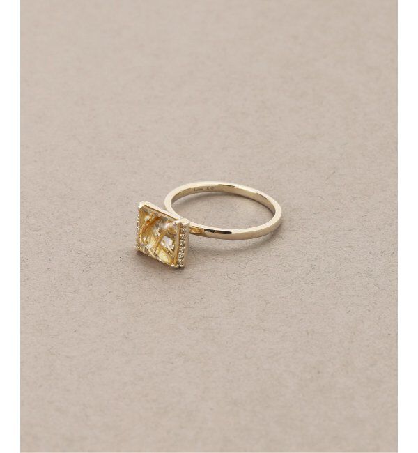 Lilas by Spick&Span「ルチルクォーツバフトップカットダイヤリング K10」|リング|