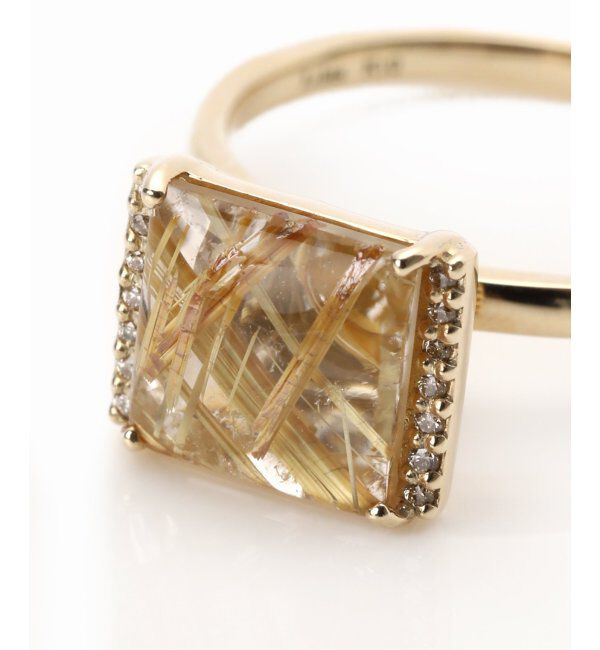 Lilas by Spick&Span「ルチルクォーツバフトップカットダイヤリング K10」|リング|