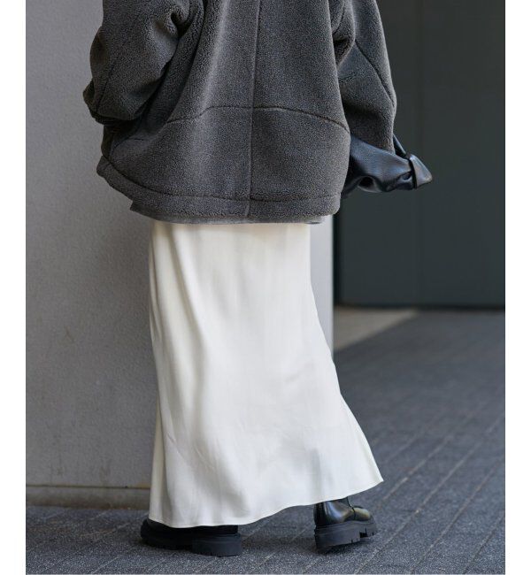 FRAMeWORK「≪追加≫キュプラバイアスサテンロングスカート」|スカート|