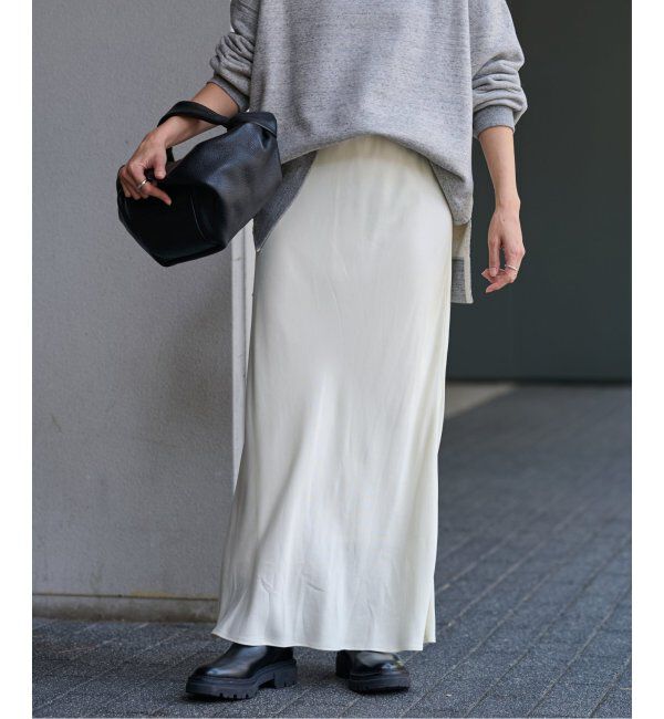 FRAMeWORK「≪追加≫キュプラバイアスサテンロングスカート」|スカート|