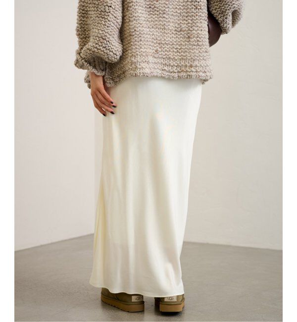 FRAMeWORK「≪追加≫キュプラバイアスサテンロングスカート」|スカート|