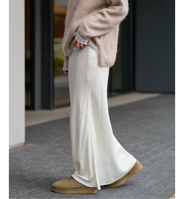 FRAMeWORK「≪追加≫キュプラバイアスサテンロングスカート」|スカート|