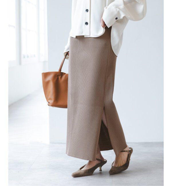 NOBLE「《追加》トタンテレコタイトスカート 16」|スカート|ブラウン D