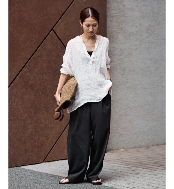 FRAMeWORK「≪手洗い可能≫ポリエステルツイルリラックスパンツ」|その他|