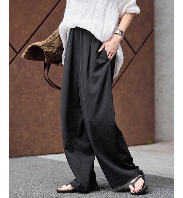 FRAMeWORK「≪手洗い可能≫ポリエステルツイルリラックスパンツ」|その他|