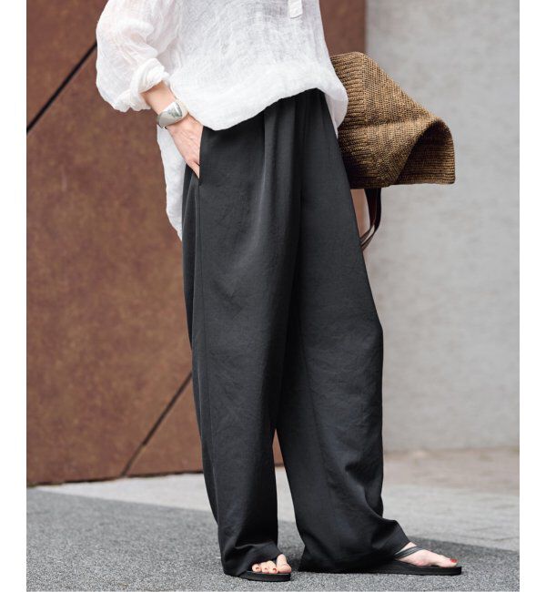 FRAMeWORK「≪手洗い可能≫ポリエステルツイルリラックスパンツ」|その他|