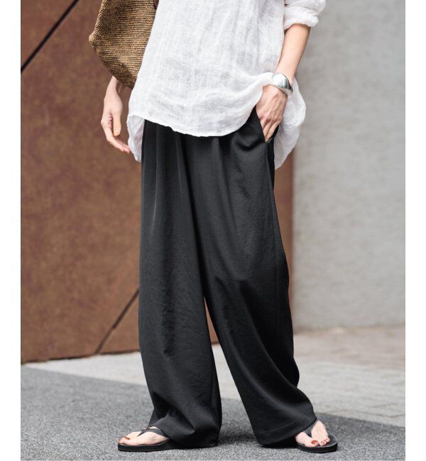 FRAMeWORK「≪手洗い可能≫ポリエステルツイルリラックスパンツ」|その他|