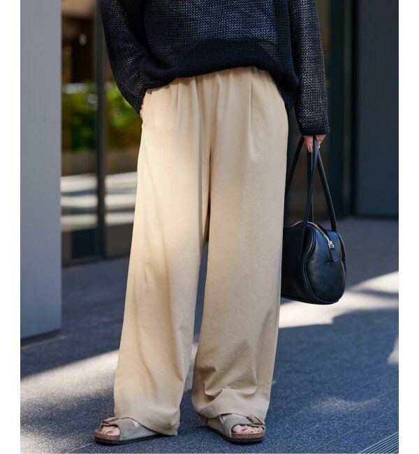 FRAMeWORK「≪手洗い可能≫ポリエステルツイルリラックスパンツ」|その他|ベージュ