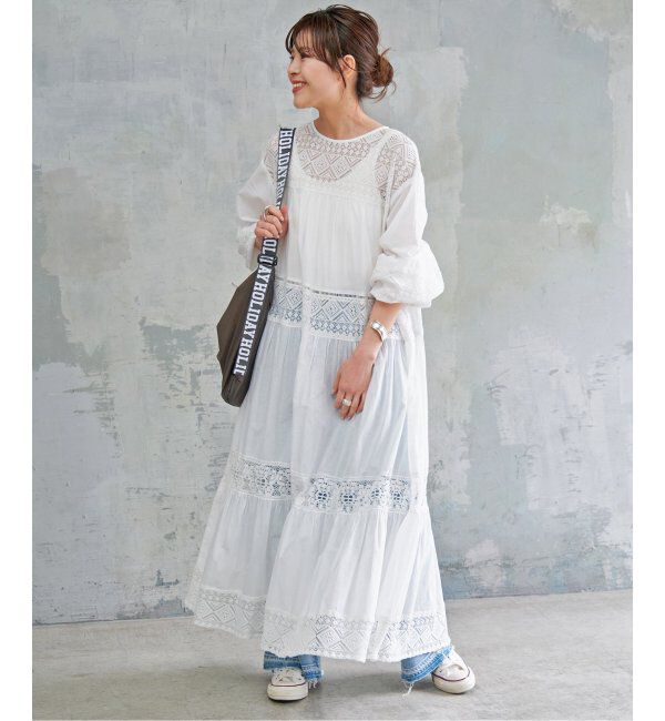 Spick and Span「《追加》HYUレースギャザーワンピース」|ワンピース|