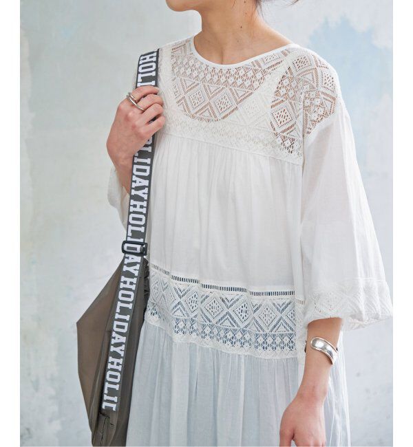 Spick and Span「《追加》HYUレースギャザーワンピース」|ワンピース|