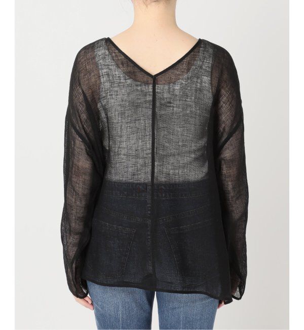 Spick and Span「《手洗い可 / 追加》メッシュリネンルーズプルオーバー」|シャツ・ブラウス|