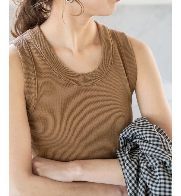 Spick and Span「《追加》18G リブニットタンク」|タンクトップ|