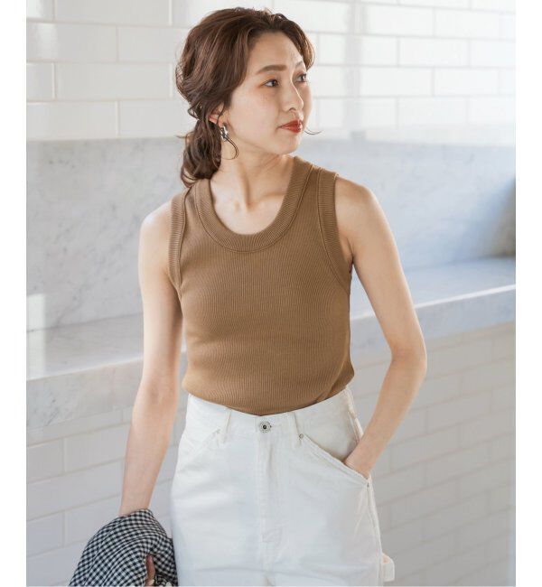 Spick and Span「《追加》18G リブニットタンク」|タンクトップ|