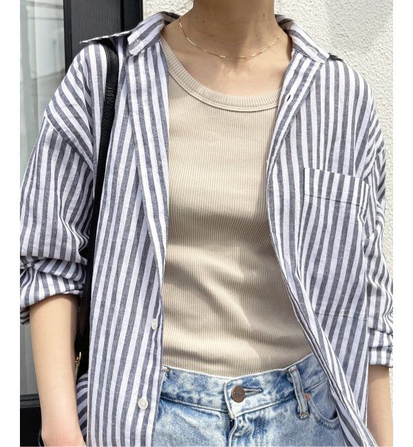 Spick and Span「《追加》甘撚テレコアメスリタンク」|タンクトップ|