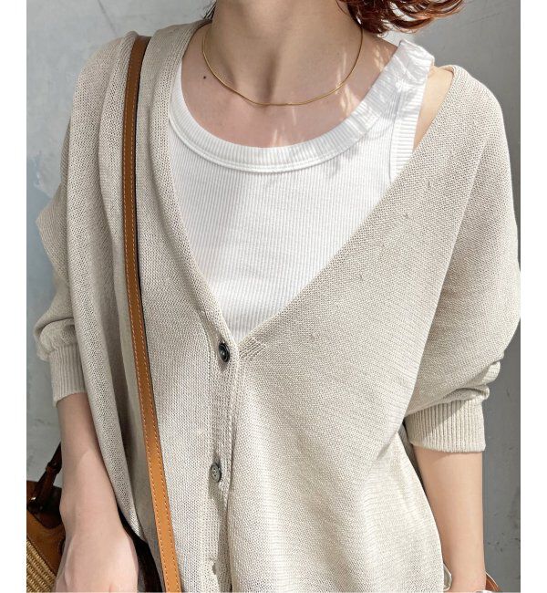 Spick and Span「《追加》甘撚テレコアメスリタンク」|タンクトップ|ホワイト