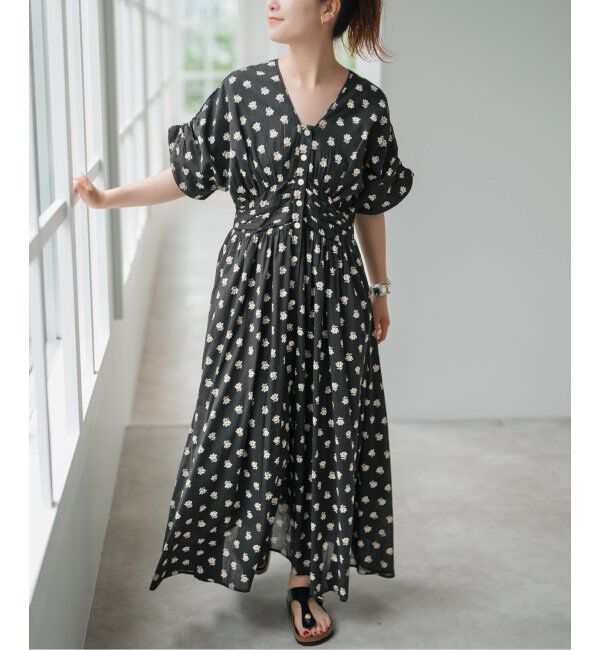 Spick and Span「ne Quittez pas / ヌキテパ WAIST GATHER DRESS」|ワンピース|ブラック A