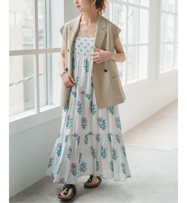 Spick and Span「ne Quittez pas / ヌキテパ COTTON JACQUARD LILY PRIN」|ワンピース|