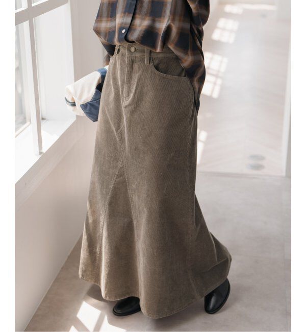 Spick and Span「ストレッチコーデュロイスカート」|スカート|
