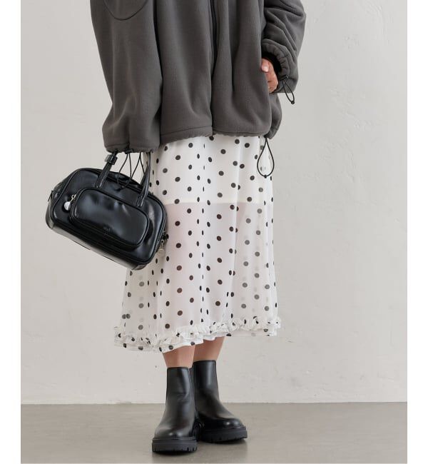 U by SPICK&SPAN「ドットプリントシアーロングスカート」|スカート|