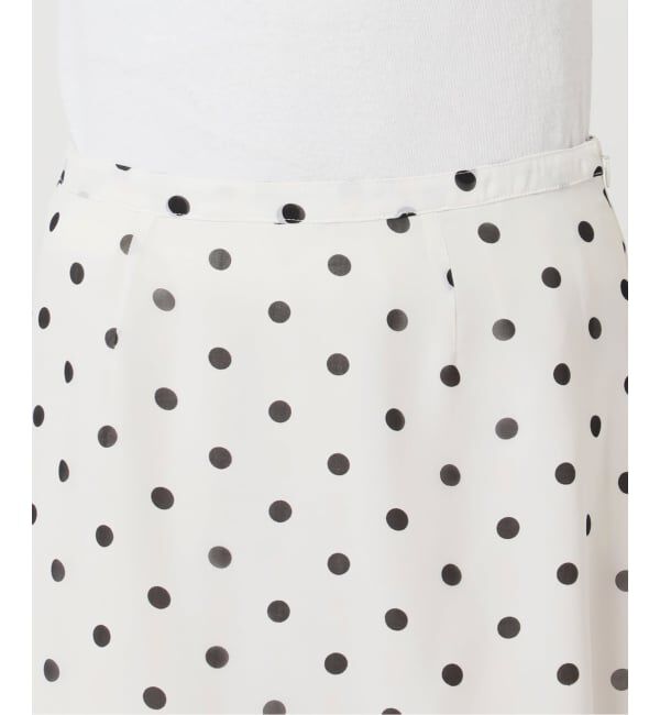 U by SPICK&SPAN「ドットプリントシアーロングスカート」|スカート|