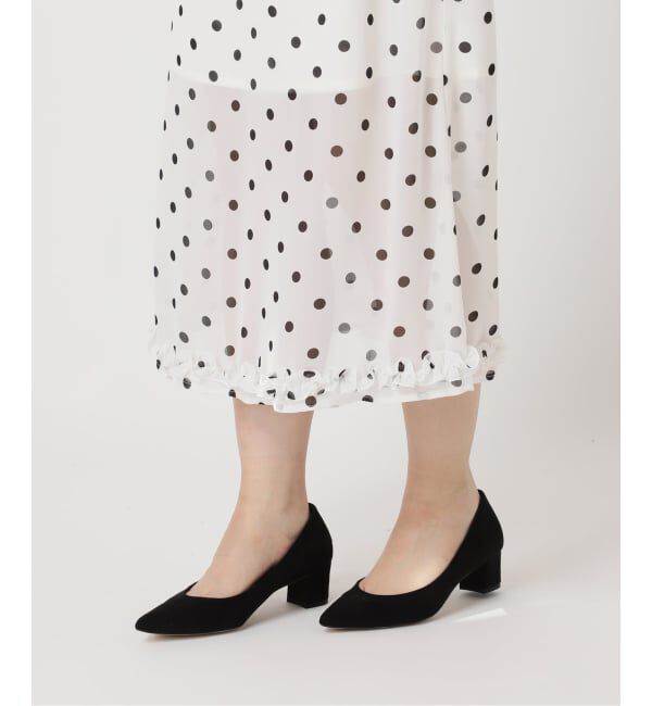 U by SPICK&SPAN「ドットプリントシアーロングスカート」|スカート|