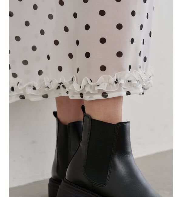 U by SPICK&SPAN「ドットプリントシアーロングスカート」|スカート|