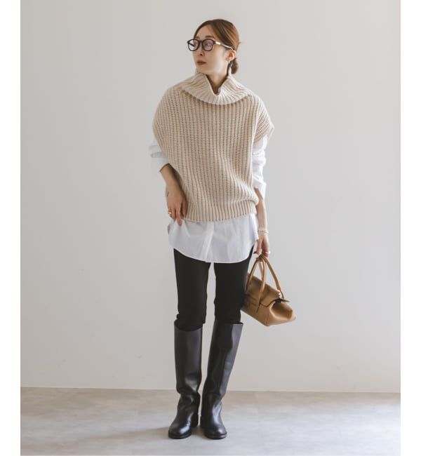 NOBLE「《追加》3G片畦ハイネックベスト」|ベスト・ジレ|