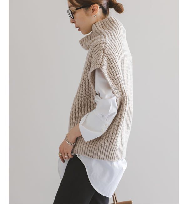 NOBLE「《追加》3G片畦ハイネックベスト」|ベスト・ジレ|