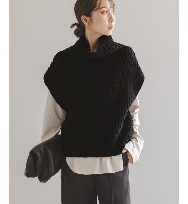 NOBLE「《追加》3G片畦ハイネックベスト」|ベスト・ジレ|