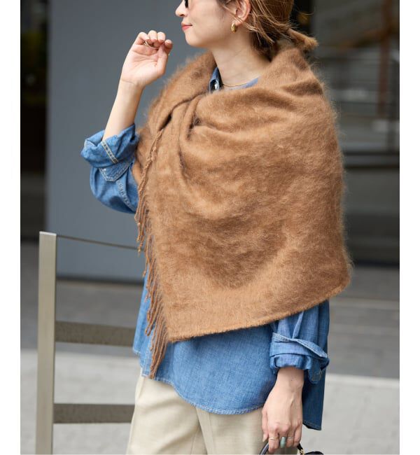 Spick and Span「Spick & Span カシミヤストールファー加工」|ストール|