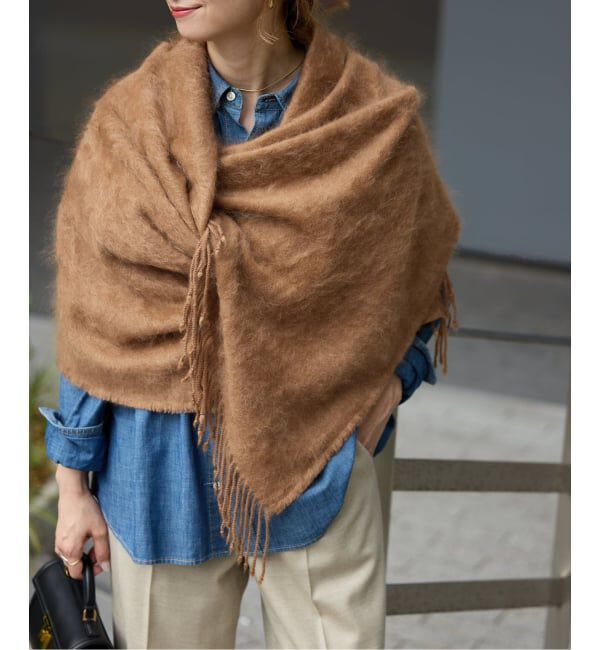Spick and Span「Spick & Span カシミヤストールファー加工」|ストール|