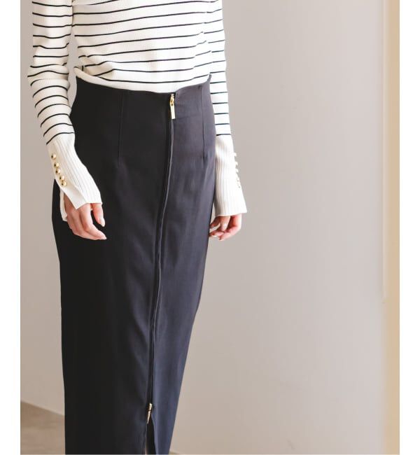 NOBLE「《追加》RyNyコンフォートストレッチジップタイトスカート」|スカート|