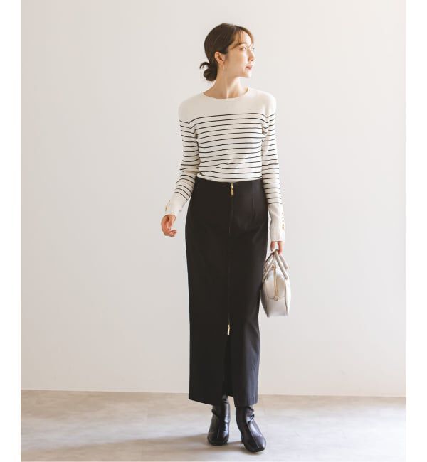 NOBLE「《追加》RyNyコンフォートストレッチジップタイトスカート」|スカート|