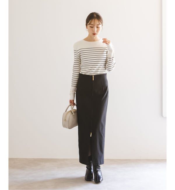 NOBLE「《追加》RyNyコンフォートストレッチジップタイトスカート」|スカート|