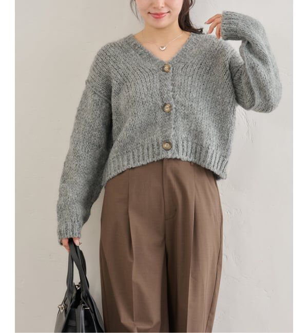 U by SPICK&SPAN「TRICOTS JEAN MARC/トリコットジーンマルク CROP SHORT CARDIGAN」|カーディガン|
