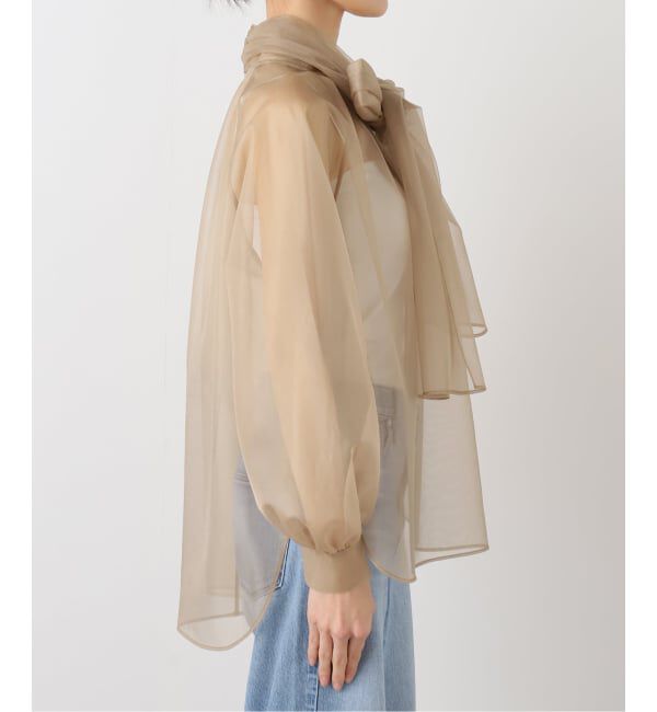 NOBLE「ブライトオーガンジーボウタイブラウス」|シャツ・ブラウス|