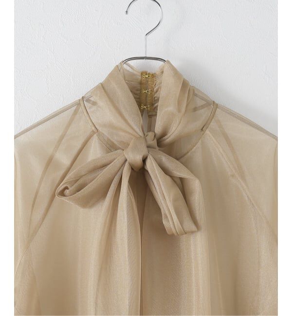 NOBLE「ブライトオーガンジーボウタイブラウス」|シャツ・ブラウス|