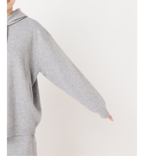 U by SPICK&SPAN「FLUFFYボタンアップフーディー」|ニット・セーター|