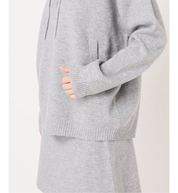 U by SPICK&SPAN「FLUFFYボタンアップフーディー」|ニット・セーター|