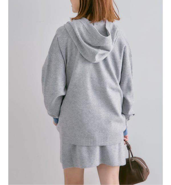 U by SPICK&SPAN「FLUFFYボタンアップフーディー」|ニット・セーター|