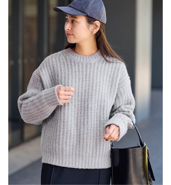 FRAMeWORK「コットンウールカラーメランジプルオーバー」|ニット・セーター|