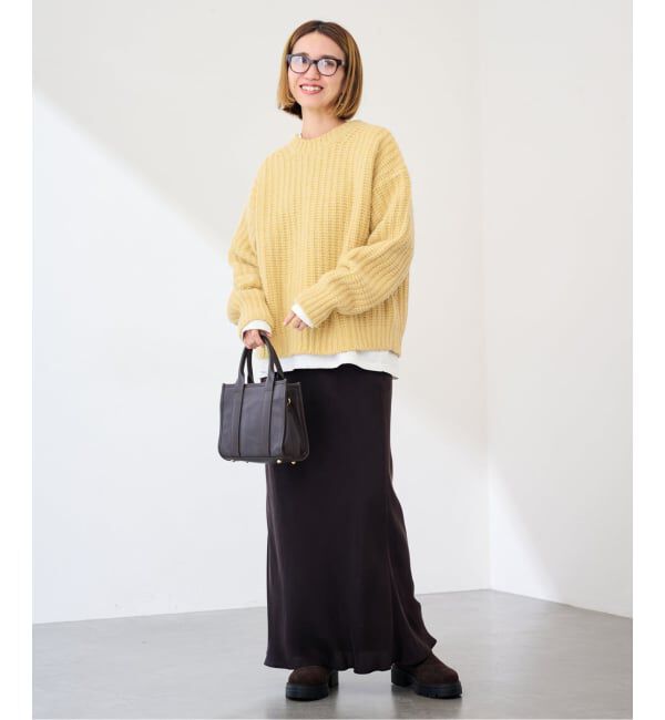 FRAMeWORK「コットンウールカラーメランジプルオーバー」|ニット・セーター|