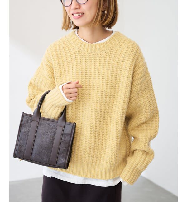 FRAMeWORK「コットンウールカラーメランジプルオーバー」|ニット・セーター|