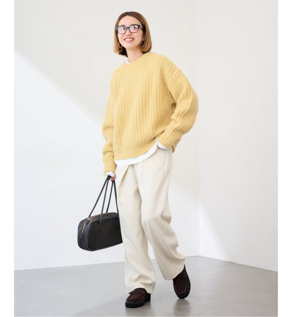 FRAMeWORK「コットンウールカラーメランジプルオーバー」|ニット・セーター|