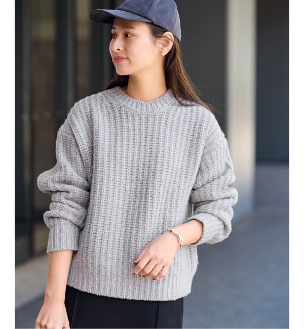 FRAMeWORK「コットンウールカラーメランジプルオーバー」|ニット・セーター|