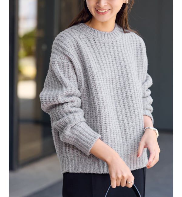 FRAMeWORK「コットンウールカラーメランジプルオーバー」|ニット・セーター|