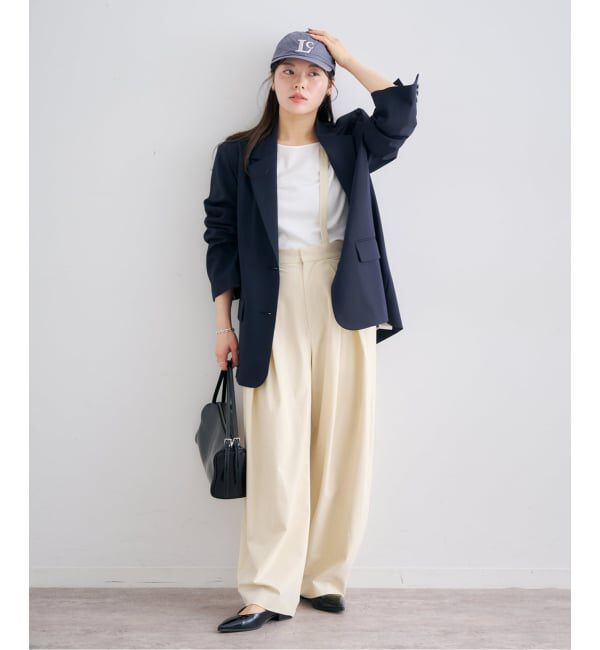 U by SPICK&SPAN「《予約》2WAYトロタックサスペンダーパンツ」|スラックス|