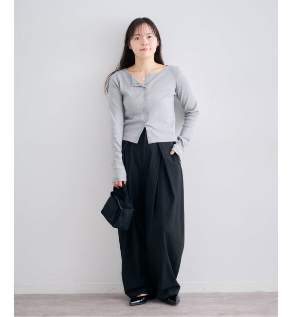 U by SPICK&SPAN「《予約》2WAYトロタックサスペンダーパンツ」|スラックス|